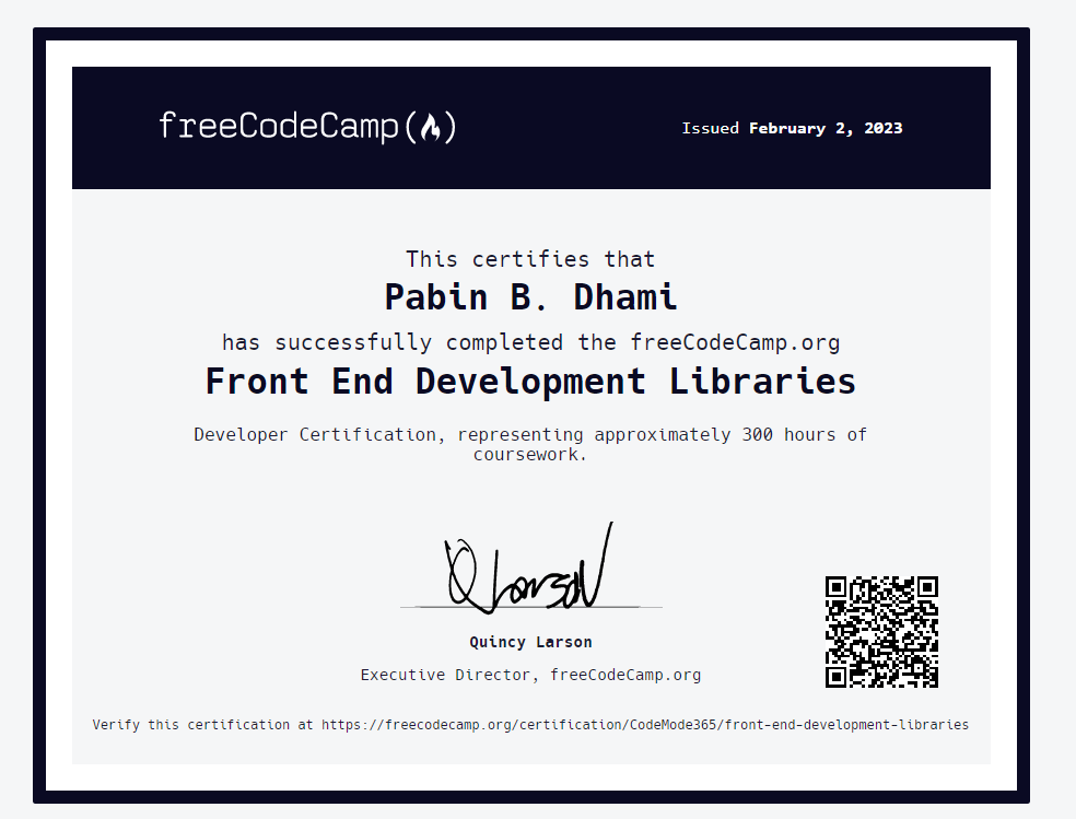 Front End Development Libraries